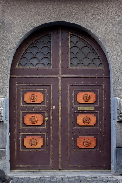 リヴィウの通りの古い木製ドア — ストック写真