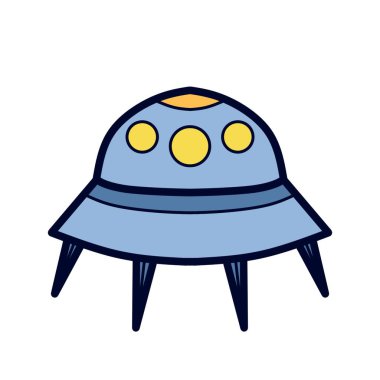 Uzay çizimi. Uzay elementleri Çocuk çizimleri. Çocuklar için çizimler. Çizim illüstrasyonu