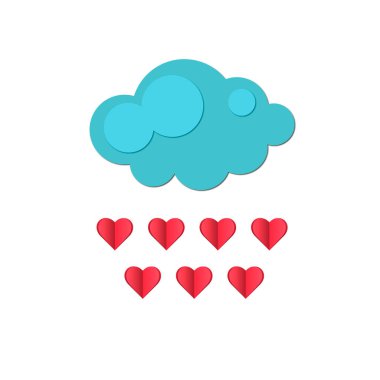 Origami sıcak hava balonu ve bulutlu kağıt sanatı yaptı..