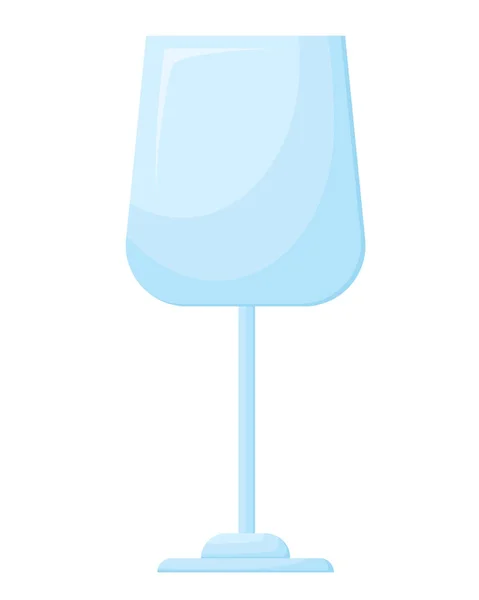 Glas voor wijndrankjes. Vector illustratie van een wijnglas in een platte stijl. Wijnglas geïsoleerd op witte achtergrond. Mockup, sjabloon van glaswerk voor alcoholische dranken. — Stockvector