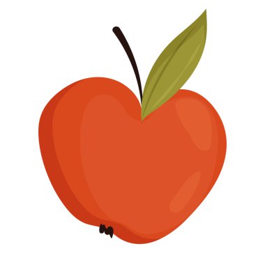 Beyaz arka planda yeşil yapraklı kırmızı elma. Üzümlü elma. Beyaz arka planda yeşil yapraklı kırmızı elma. Kuru üzümlü elma.