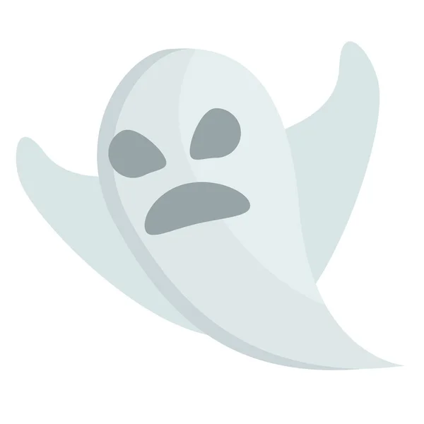 Vector illustration of a ghost isolated on a white background. Halloween theme, holiday attributes. Ghost icon. — Stock Vector