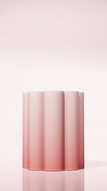 Tarafsız bir arkaplanda yumuşak doğal gölgeli tek bir bej mermer silindir kaidesi. Minimalist ürün modellemeleri, ambalaj tasarımı ya da modern kozmetik markalaşma için mükemmel. Krem mermer dokusu doğal bir estetik katıyor..