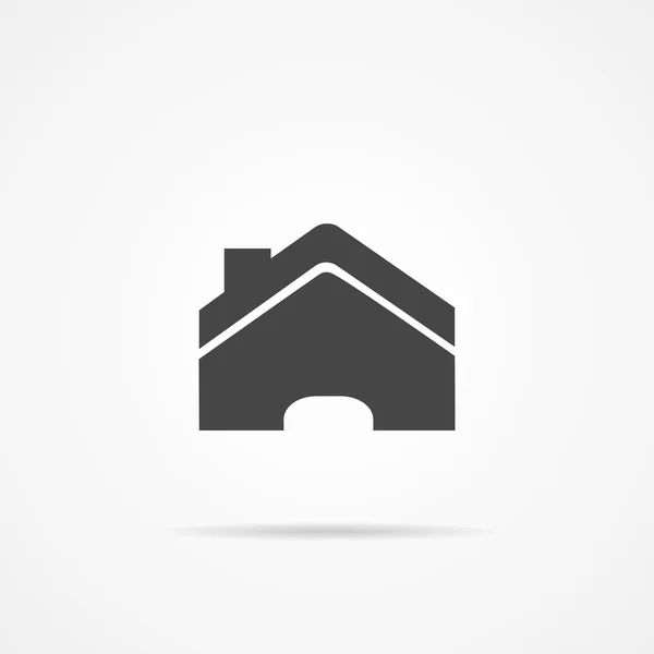 Home-Vektor flaches Symbol auf dem grauen Hintergrund — Stockvektor