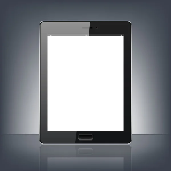 Modern digital tablet PC isolated on the black background. Science and tecnology concept. Vector Illustration — 스톡 벡터