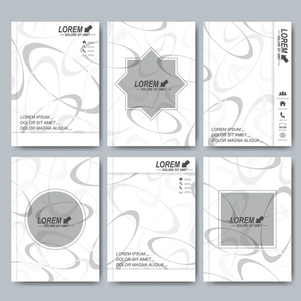 Moderne vector templates voor brochure, flyer, Cover Magazine of rapport in A4 formaat. Business, wetenschap, geneeskunde en technologie ontwerp. Achtergrond met grijze cirkels — Stockvector