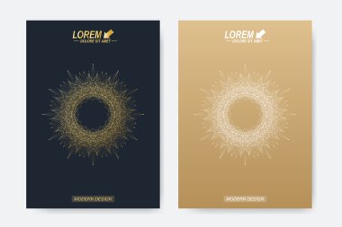Modern vector templates for brochure, Leaflet, flyer, cover, magazine or annual report in A4 size. Business, science, medicine and technology design book layout. Abstract presentation with Logo