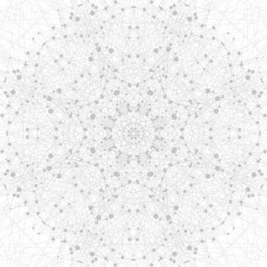 Grafik arka plan molekülü ve iletişim. Noktalarla bağlantı hattı. Tasarımınız için geometrik soyut kompozisyon. Bilim vektör illüstrasyon