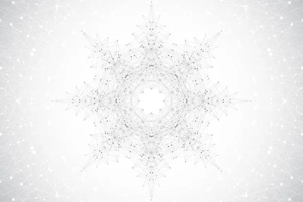 几何抽象背景分子和通信。矢量图 — 图库矢量图片