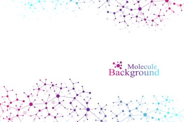 Yapısı molekül atom dna ve iletişim arka plan. Nöronlar kavramı. Bağlantılı çizgilerin noktalı. Yanılsama sinir sistemi. Tıbbi bilimsel zemin. Vektör çizim.