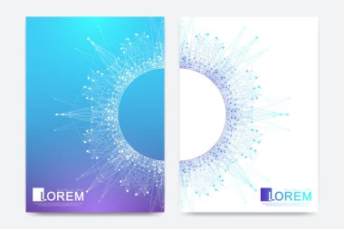 Modern Sağlık Hizmetleri rapor ve tıbbi broşür tasarımı için şablon tasarımı, broşür, broşür, baskı sunumu için broşür, Covid 19, koronavirüs. Salgın ya da salgın hastalık konsepti. Vektör illüstrasyonu.