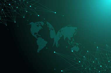 Geometrik grafik arkaplan molekülü ve iletişim. Bileşikli büyük veri kompleksi. Perspektif arka plan. Minimum dizi Büyük veri. Dijital veri görselleştirme. Bilimsel illüstrasyon.