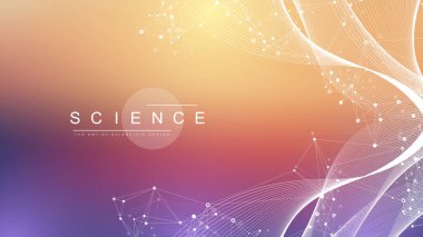 Bilimsel vektör çizimi genetik mühendisliği ve gen manipülasyonu kavramı. DNA sarmalları, DNA iplikleri, molekül veya atom, nöronlar. Bilim ya da tıp geçmişi için soyut bir yapı. CRISPR CAS9.