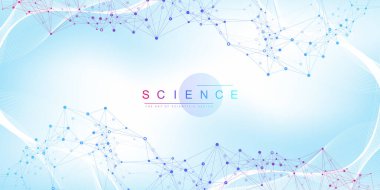 Yaşamın genişlemesi. Renkli patlama arkaplanı, birbirine bağlı çizgi ve noktalar, dalga akışı. Görselleştirme Kuantum teknolojisi. Soyut grafik arkaplan patlaması, hareket patlaması, vektör illüstrasyonu