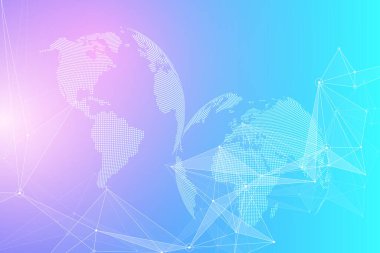 Gelecekçi Yapay Zeka ve Makine Öğrenme Konsepti. İnsan Büyük Veri Görselleştirmesi. Dalga Akımı İletişim, Bilimsel İllüstrasyon.