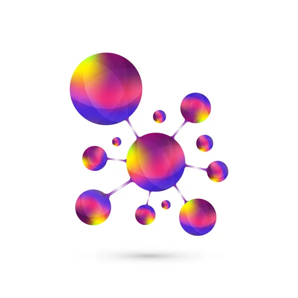 Ikona DNA, molekuła, atom, gen, neuron, neuron. Szablon Logo dla medycyny, nauki, technologii, chemii, biotechnologii, ilustracji. — Zdjęcie stockowe