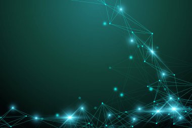 Geometrik grafik arkaplan molekülü ve iletişim. Bileşikli büyük veri kompleksi. Perspektif arka plan. Minimum dizi Büyük veri. Dijital veri görselleştirme. Bilimsel illüstrasyon.