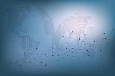 Gelecekçi Yapay Zeka ve Makine Öğrenme Konsepti. İnsan Büyük Veri Görselleştirmesi. Dalga Akımı İletişim, Bilimsel İllüstrasyon.