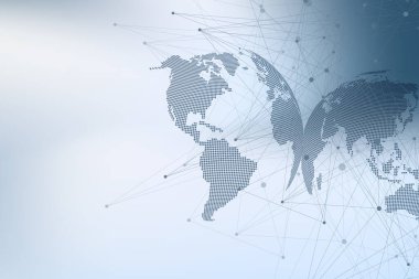 Geometrik grafik arkaplan molekülü ve iletişim. Bileşikli büyük veri kompleksi. Perspektif arka plan. Minimum dizi Büyük veri. Dijital veri görselleştirme. Bilimsel illüstrasyon.