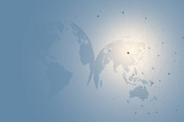 Geometrik grafik arkaplan molekülü ve iletişim. Bileşikli büyük veri kompleksi. Perspektif arka plan. Minimum dizi Büyük veri. Dijital veri görselleştirme. Bilimsel illüstrasyon.