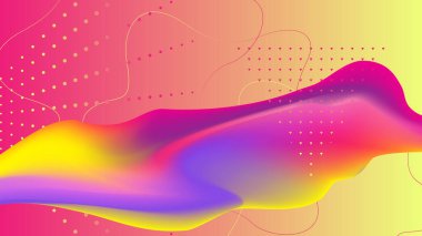 Renkli geometrik soyut arkaplan sıvısı dalgalı dalgalı dinamik şekiller. Sunum paneli tasarım şablonu illüstrasyonunuz için modern trend arkaplanı.