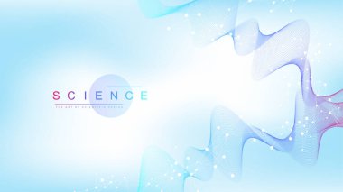 Bilimsel vektör çizimi genetik mühendisliği, DNA sarmalları, DNA ipliği, molekül veya atom, nöronlar. Genomik sekanslar görselleştirme. Bilim veya tıbbi geçmiş için soyut yapı.