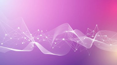 Bilimsel illüstrasyon genetik mühendisliği ve gen manipülasyonu kavramı. DNA sarmalları, DNA iplikleri, molekül veya atom, nöronlar. Bilim veya tıbbi geçmiş için soyut yapı
