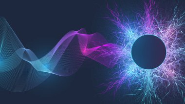 Bilimsel illüstrasyon genetik mühendisliği ve gen manipülasyonu kavramı. DNA sarmalları, DNA iplikleri, molekül veya atom, nöronlar. Bilim ya da tıp geçmişi için soyut bir yapı. CRISPR CAS9.