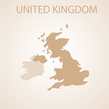 İngiltere harita kahverengi