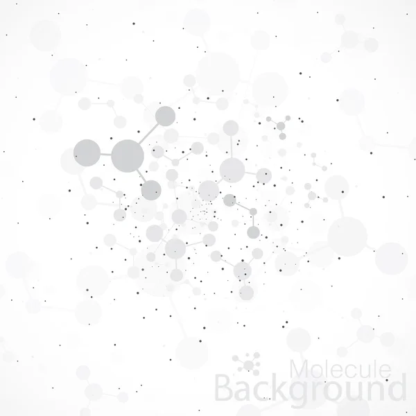 Molecules on gray background. Vector illustration — Stock Vector