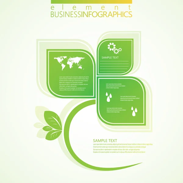 Σύγχρονη infographic πράσινο σχέδιο. Vector εικονογράφηση — Διανυσματικό Αρχείο