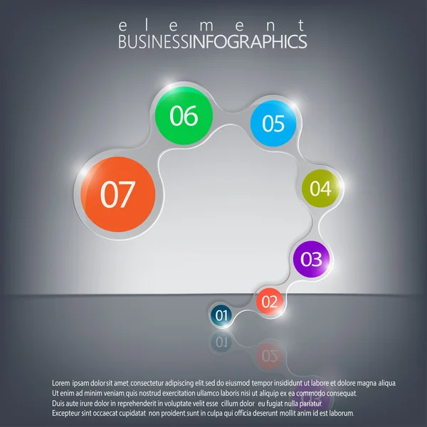 Modern infographic element på mörk bakgrund — Stock vektor