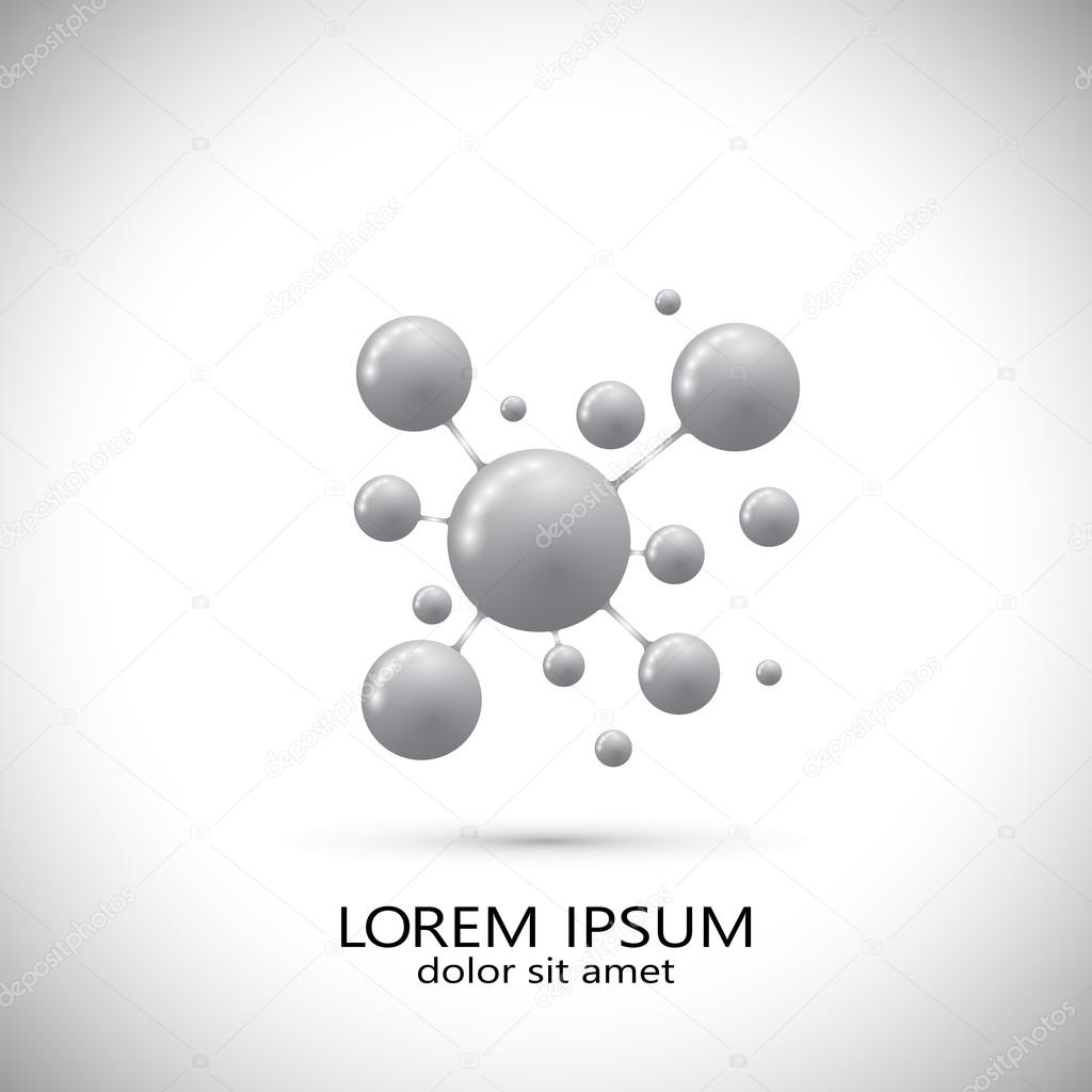 Molecule logo . Modern design template