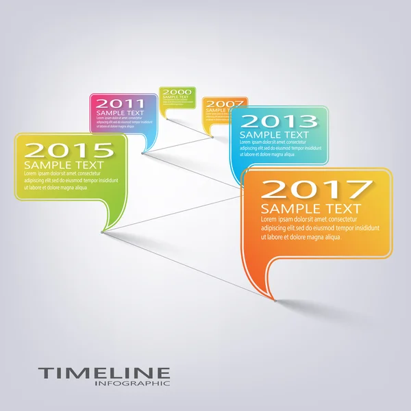 Modern vector timeline design template — Stock Vector