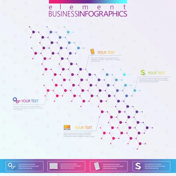 Modern design dna på grå bakgrund, begrepp mall för infographics — Stock vektor