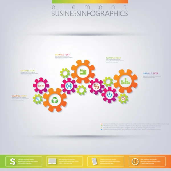 Moderna infografica modello 3D. Può essere utilizzato per layout del flusso di lavoro, diagramma, grafico, opzioni di numero, web design — Vettoriale Stock