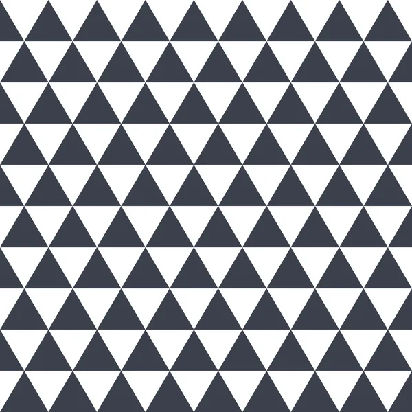 Patrón sin costura Triángulo negro sobre fondo blanco — Vector de stock