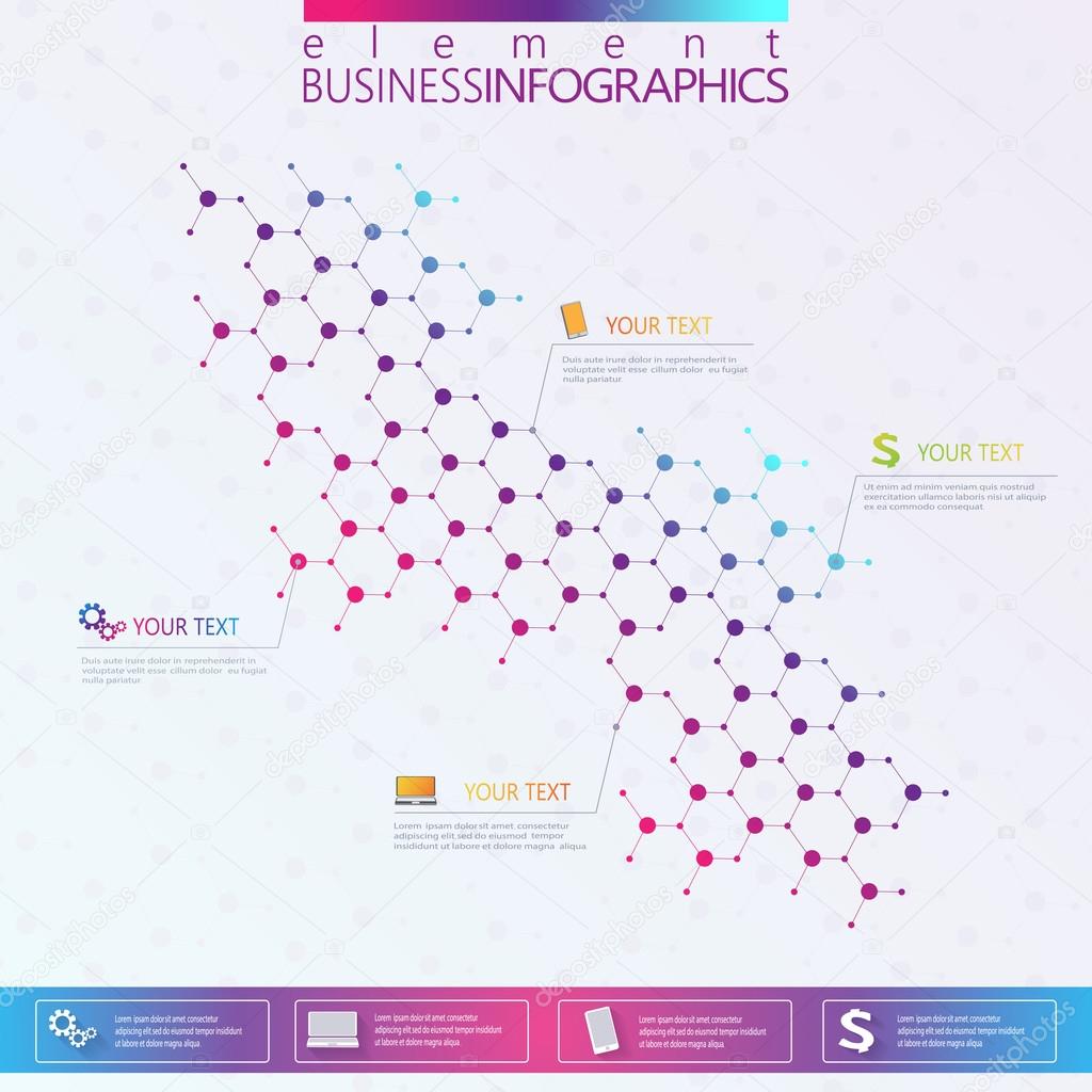Modern design dna on gray background, concept template for infographics
