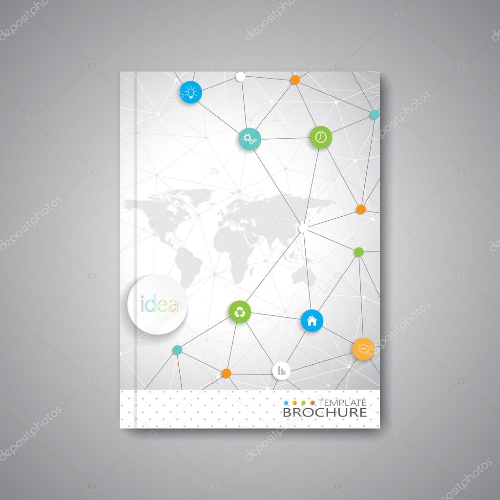 Modern abstract template layout for brochure, magazine, flyer, booklet, cover or report in A4 size for your design and your text . Vector Illustration