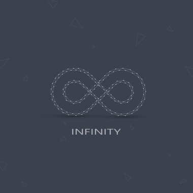 Geometrik sınırsız işareti. Sonsuzluk kavramını. Logo