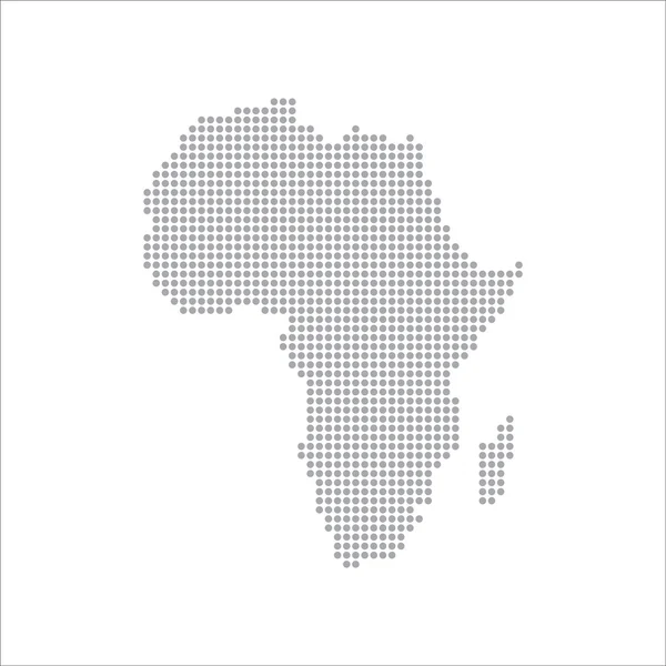 Carte grise en points Illustration vectorielle Afrique — Image vectorielle