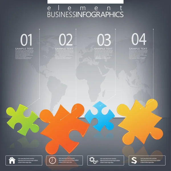 Modèle de réseau infographique moderne avec place pour votre texte. Peut être utilisé pour la mise en page de flux de travail, diagramme, graphique, options de nombre, conception Web — Image vectorielle