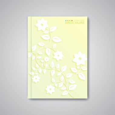 Broşür, dergi, broşür, kitapçık, kapak ya da Rapor tasarımınızı ve metniniz için A4 boyutunda modern şablon düzeni. Vektör çizim