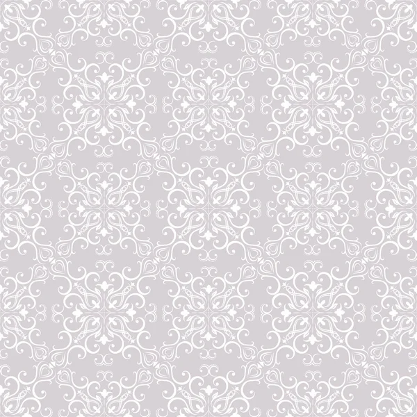 Seamless Texture wallpapers in the style of Baroque . Background of gray and white color . Can be used for backgrounds and page fill web design — Stock Vector