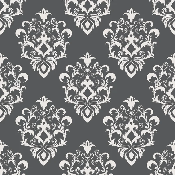 Seamless Texture wallpapers in the style of Baroque . Background of gray and white color . Can be used for backgrounds and page fill web design — Stock Vector