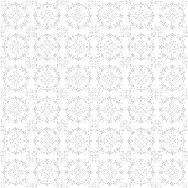 Naadloze textuur achtergronden in de stijl van de barok. Achtergrond van grijze en witte kleur. Kan worden gebruikt voor achtergronden en pagina opvulling webdesign — Stockvector
