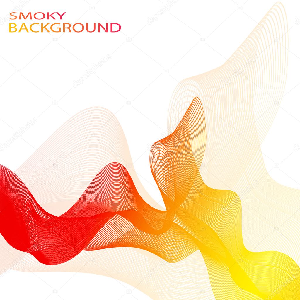 Colorful smoky waves vector background . Can be used for backgrounds and page fill web design