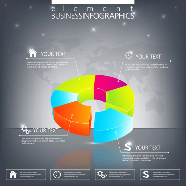 Modern 3d Infographic şablonu. İş akışı düzeni, diyagram, grafik, numarası seçenekleri, web tasarım için kullanılabilir — Stok Vektör