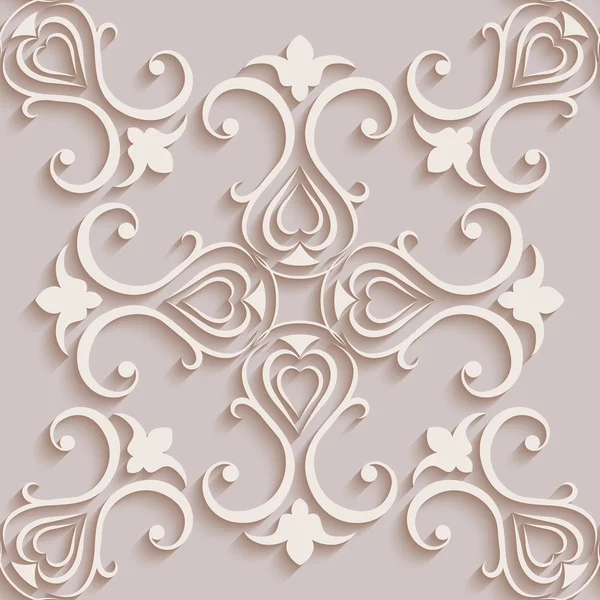 Floral pattern wallpapers in the style of Baroque . Can be used for backgrounds and page fill web design — Stock Vector