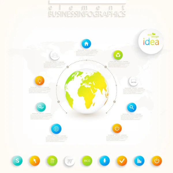 Metin, iş akışı, düzen, grafik, seçenekleri, web tasarım için yer ile modern 3d Infographic tasarım. Vektör çizim — Stok Vektör